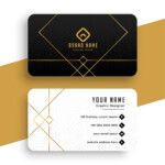 minimal golden business card template